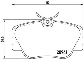 Brembo P 50 008 - Brzdové platničky -