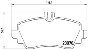 Brembo P 50 036 - Brzdové platničky -