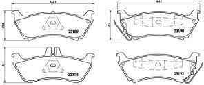 Brembo P 50 044 - Brzdové platničky -