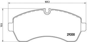 Brembo P 50 059 - Brzdové platničky -