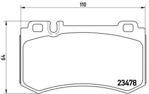 Brembo P 50 061 - Brzdové platničky -