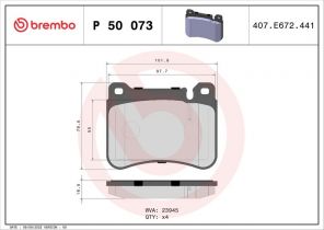 Brembo P 50 073 - Brzdové platničky -