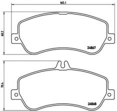 Brembo P 50 086 - Brzdové platničky -