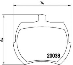 Brembo P 52 002 - Brzdové platničky -