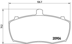 Brembo P 52 012 - Brzdové platničky -
