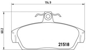 Brembo P 52 015 - Brzdové platničky -