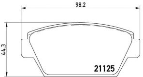 Brembo P 54 010 - Brzdové platničky -