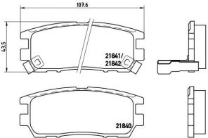 Brembo P 54 018 - Brzdové platničky -