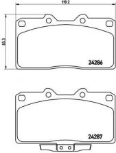 Brembo P 54 019 - Brzdové platničky -