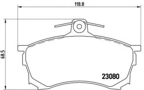 Brembo P 54 021 - Brzdové platničky -