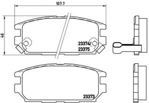 Brembo P 54 025 - Brzdové platničky -