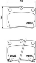 Brembo P 54 026 - Brzdové platničky -