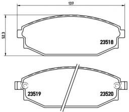 Brembo P 54 027 - Brzdové platničky -