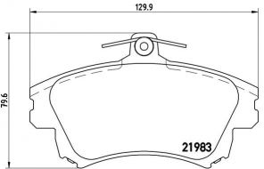 Brembo P 54 036 - Brzdové platničky -