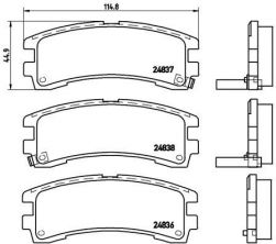 Brembo P 56 017 - Brzdové platničky -
