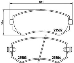 Brembo P 56 039 - Brzdové platničky -