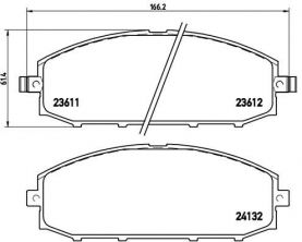 Brembo P 56 041 - Brzdové platničky -