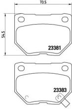 Brembo P 56 054 - Brzdové platničky -