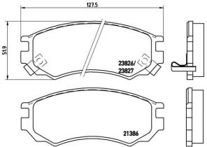 Brembo P 56 055 - Brzdové platničky -