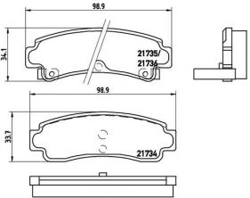 Brembo P 56 063 - Brzdové platničky -