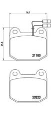 Brembo P 59 003 - Brzdové platničky -