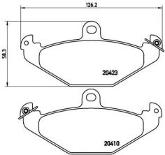 Brembo P 59 026 - Brzdové platničky -