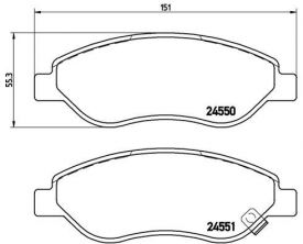 Brembo P 59 053 - Brzdové platničky -