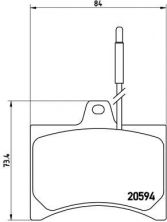 Brembo P 61 007 - Brzdové platničky -