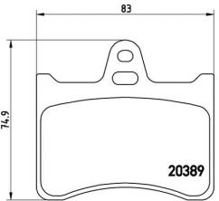 Brembo P 61 019 - Brzdové platničky -