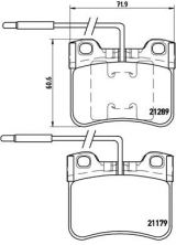 Brembo P 61 034 - Brzdové platničky -