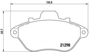 Brembo P 61 039 - Brzdové platničky -