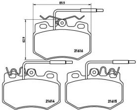 Brembo P 61 041 - Brzdové platničky -