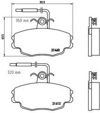 Brembo P 61 043 - Brzdové platničky -
