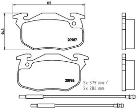 Brembo P 61 099 - Brzdové platničky -