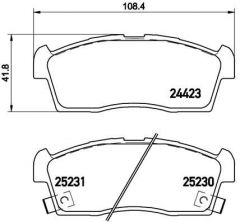Brembo P 61 108 - Brzdové platničky -