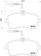 Brembo P 61 109 - Brzdové platničky -