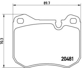 Brembo P 65 002 - Brzdové platničky -