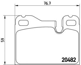Brembo P 65 003 - Brzdové platničky -