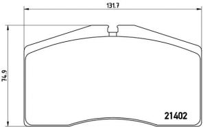 Brembo P 65 006 - Brzdové platničky -