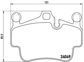 Brembo P 65 015 - Brzdové platničky -