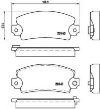 Brembo P 68 004 - Brzdové platničky -