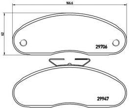 Brembo P 68 013 - Brzdové platničky -