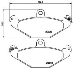 Brembo P 68 017 - Brzdové platničky -