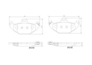 Brembo P 68 021 - Brzdové platničky -