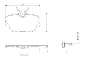 Brembo P 71 004 - Brzdové platničky -