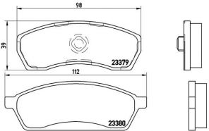 Brembo P 78 008 - Brzdové platničky -