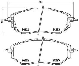 Brembo P 78 017 - Brzdové platničky -