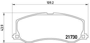 Brembo P 79 004 - Brzdové platničky -