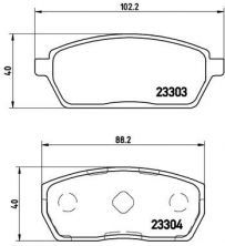 Brembo P 79 017 - Brzdové platničky -