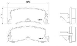 Brembo P 83 017 - Brzdové platničky -